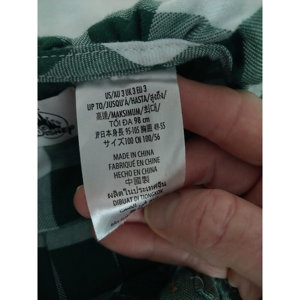 Disney Minnie Mouse Daisy Nightgown Pajamas Size 3 Plaid Check Holiday Christmas - Picture 5 of 8